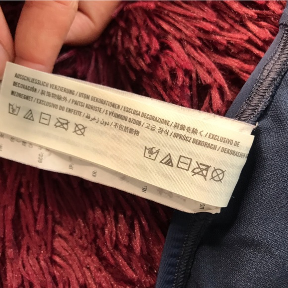 Hollister® Be the Sunshine Navy Blue Embroidered  Floral Strappy Swim Top S - Picture 11 of 11